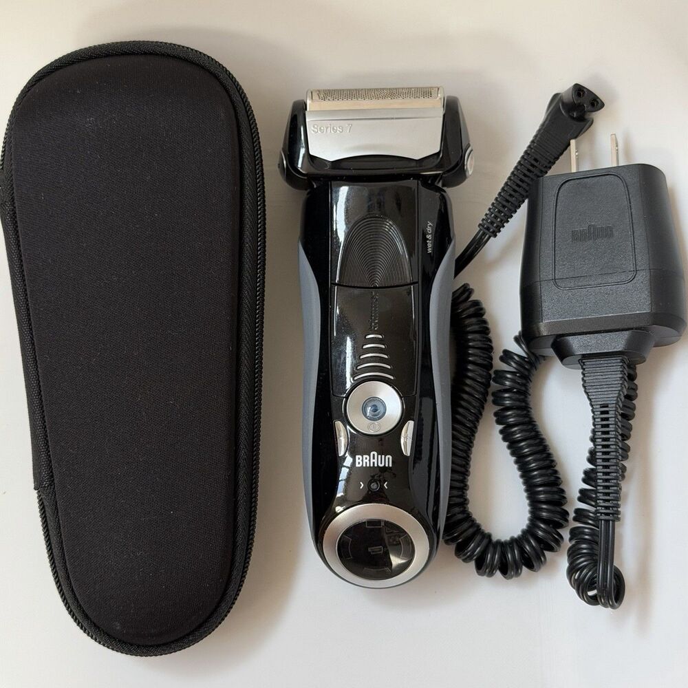 Braun Series 7 740s-6 Wet & Dry Electric Shaver w/ Charger & Travel Case Tested